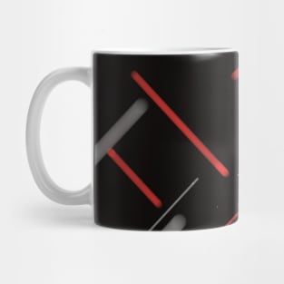 Geometric pattern scandinavian red gray Mug